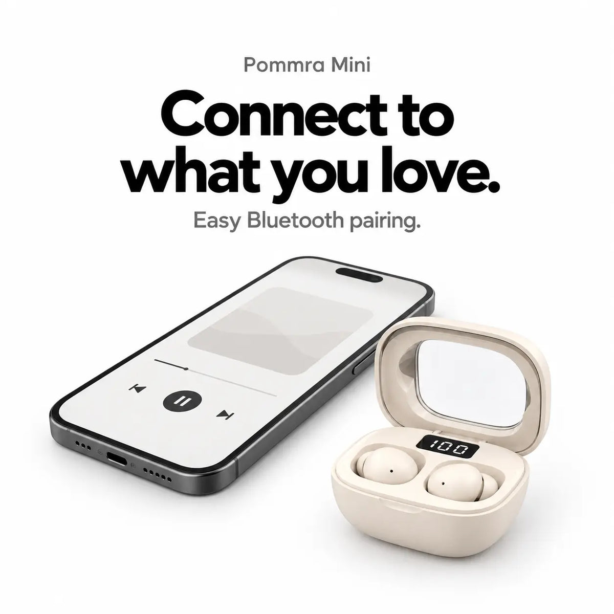 Pommra Mini Compact Wireless Earbuds